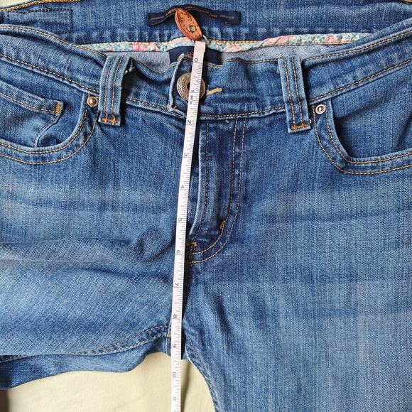 Levi’s 542 Bootcut Jeans Size 10 Medium Wash Raw Hem Stretch Denim - Picture 5 of 6